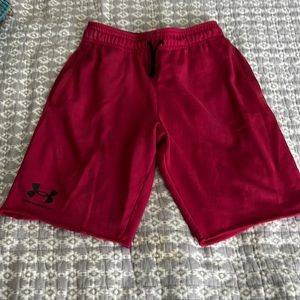 Under Armour Rival Terry Shorts Red